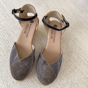 ERIC MICHAEL "Copa" Espadrilles Bronze Metal Glittery SZ 40 / US 9 NWOB